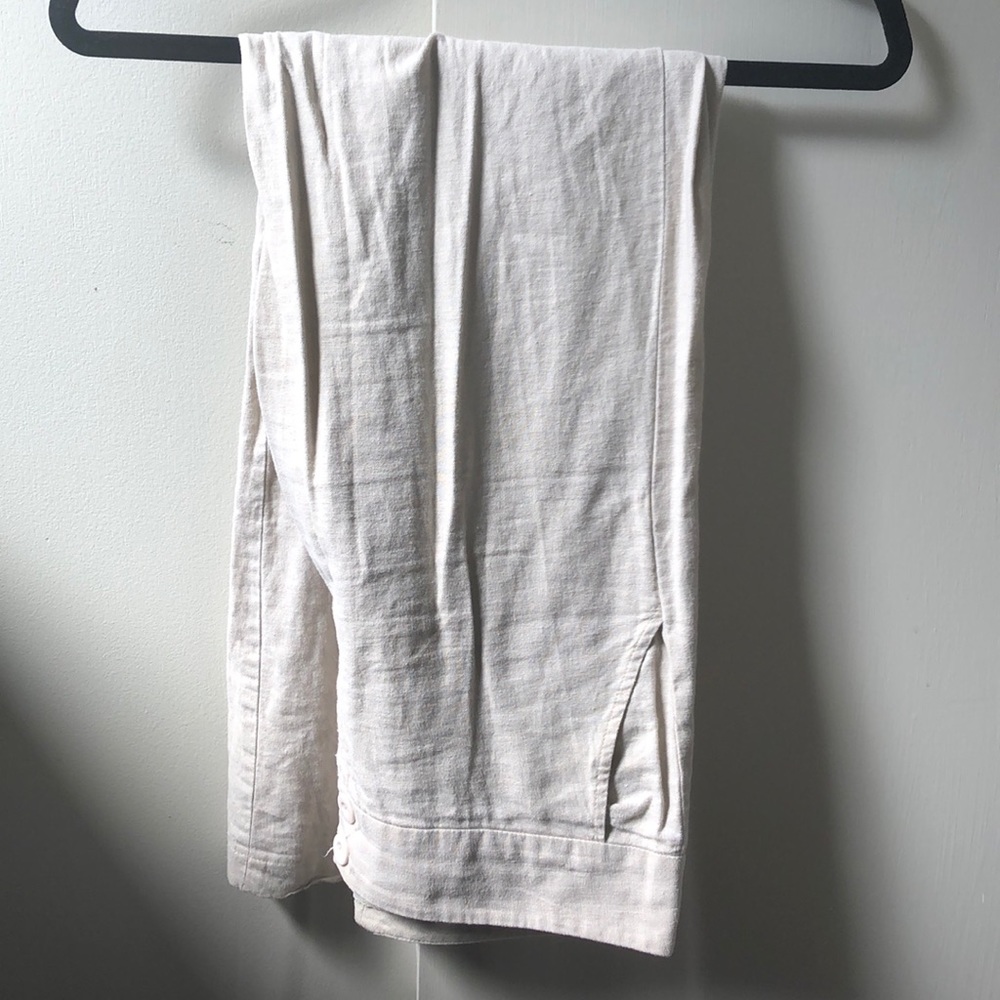 Wide leg linen pants